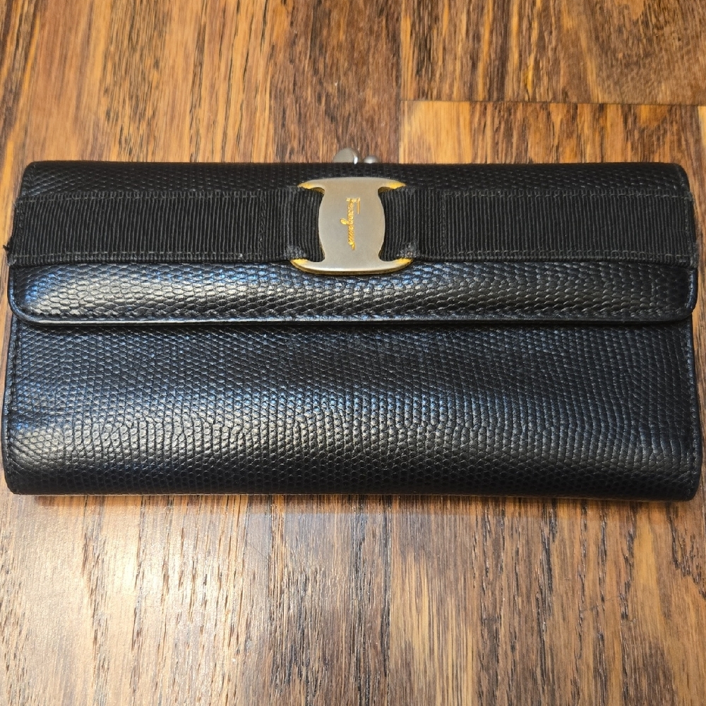 Ferragamo Textured Long Wallet
